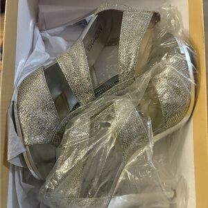Michael Kors Silver Sparkle Heels